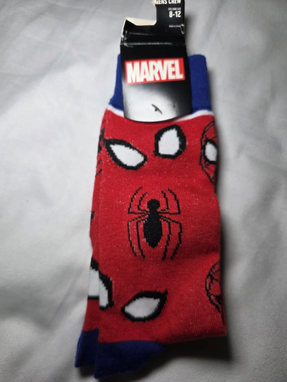 Superhero 2 Pk Sock Bundle- Superman & Spiderman Marvel DC Comics NEW